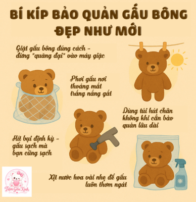 bí kíp bảo quản gấu bông