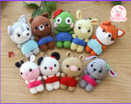 móc khóa gấu bông cutte 