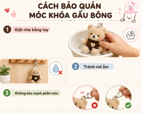 cách bảo quản gấu bông cutte