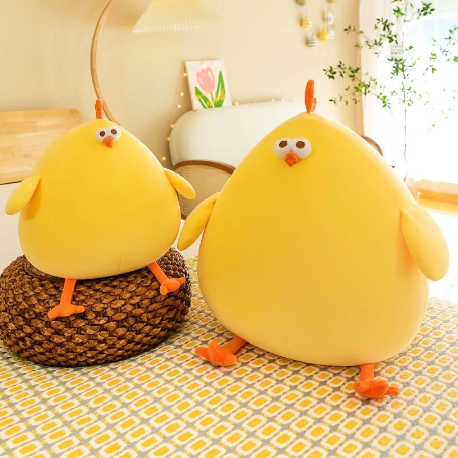 Gấu Bông Gà Con Siêu Cute, Gối Tựa Gà Con Thú Nhồi Bông Dễ Thương Làm Quà Tặng - Ảnh 2