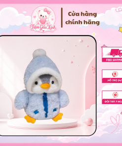 Gấu Bông Chim Cánh Cụt Mặc Áo Hoodie Siêu Dễ Thương – Thú Nhồi Bông Mềm Mịn Cho Bé