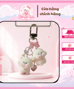 móc khóa gấu bông hình chó