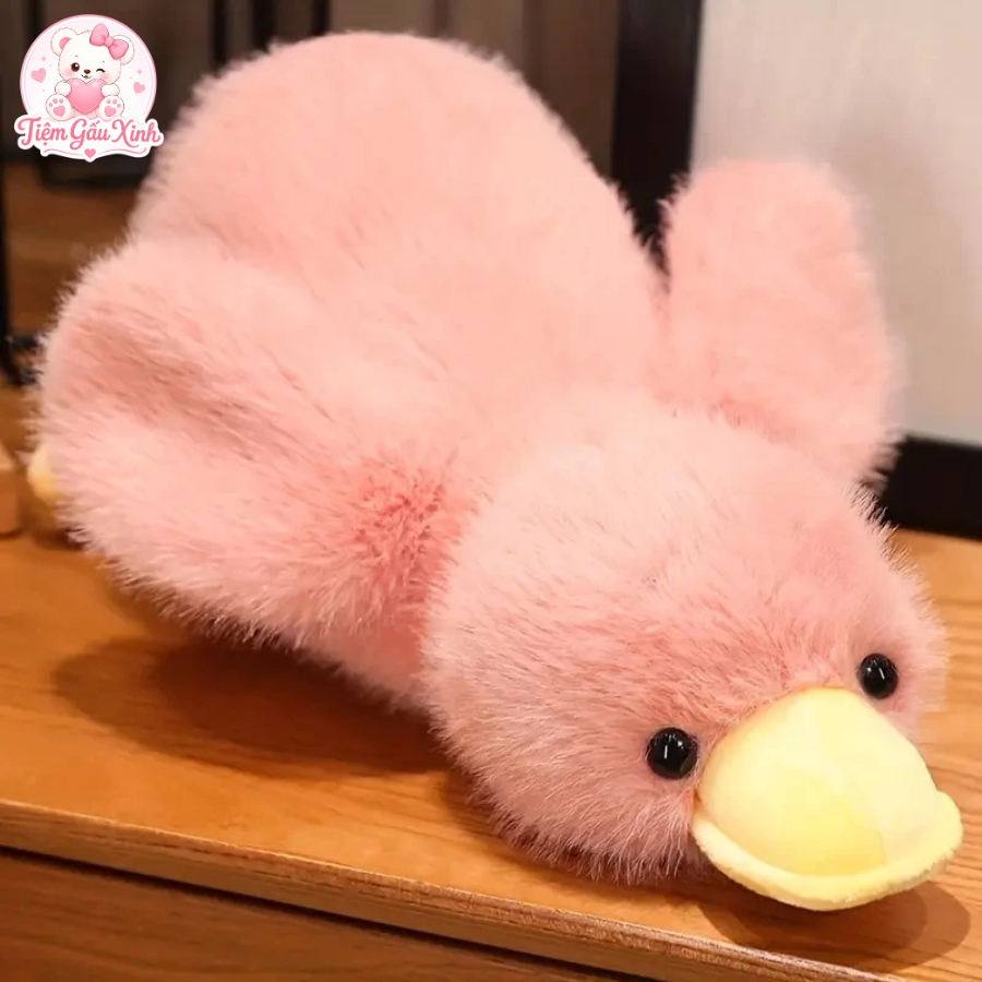Gấu bông vịt con size 40cm mẫu mới nhất 6/2025, vải lông kim chồn và gòn trắng cao cấp - Ảnh 3