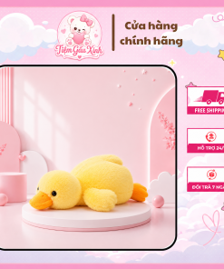 Gấu bông vịt con size 40cm mẫu mới nhất 6/2025, vải lông kim chồn và gòn trắng cao cấp