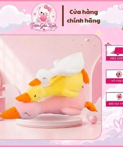Gấu bông vịt vàng má hồng mệt mỏi